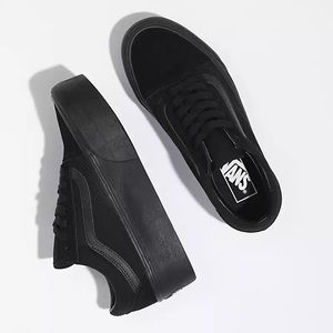 Women’s Size 7 Black Vans Old Skool Stackform